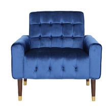 Bartos Button-Tufted Velvet Armchair